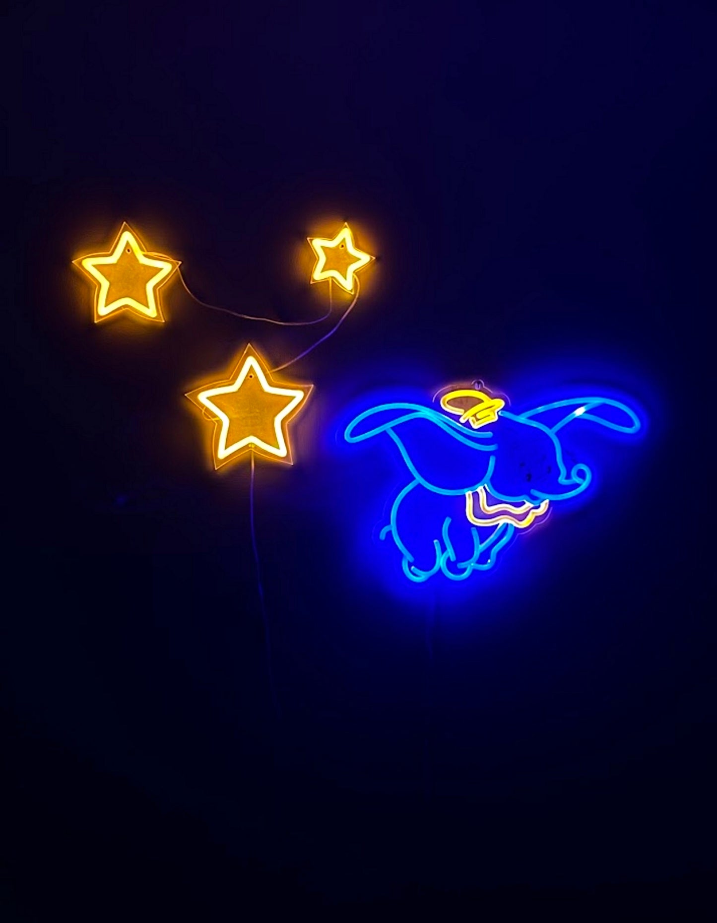 Dumbo Disney Neon Sign, Luminous Stars